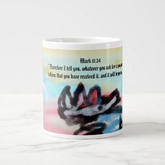jesus armer giant coffee mug