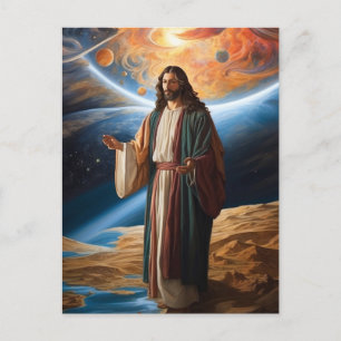 *~* Jesus Arms Planet Universe Earth AP50 Cosmos Postcard