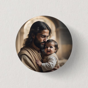 Jesus art button