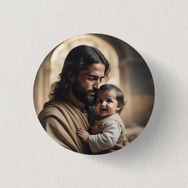 Jesus art button (Front)