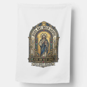 Jesus Art Deco Gospel Jesus Art Deco Christian Fai House Flag