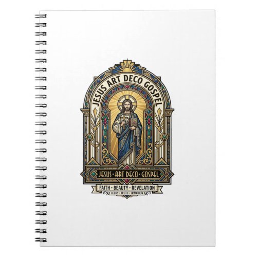 Jesus Art Deco Gospel Jesus Art Deco Christian Fai Notebook