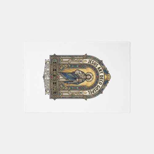 Jesus Art Deco Gospel Jesus Art Deco Christian Fai Rug