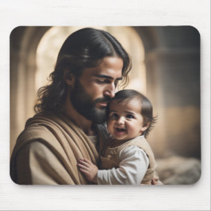 Jesus art mouse pad