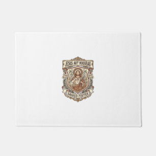 Jesus Art Nouveau Sacred Poster Jesus Art Nouveau Doormat