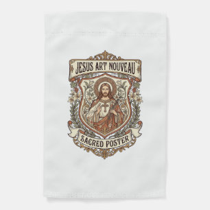 Jesus Art Nouveau Sacred Poster Jesus Art Nouveau Garden Flag