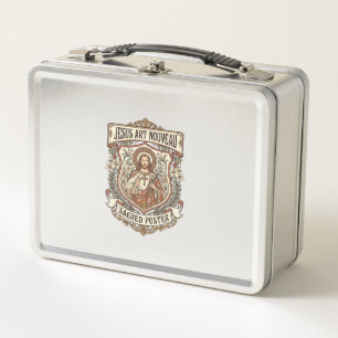 Jesus Art Nouveau Sacred Poster Jesus Art Nouveau Metal Lunch Box