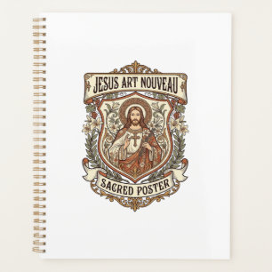 Jesus Art Nouveau Sacred Poster Jesus Art Nouveau Planner