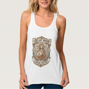 Jesus Art Nouveau Sacred Poster Jesus Art Nouveau Tank Top
