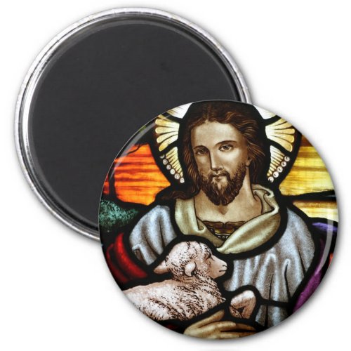 Jesus as The Good Shepherd Portrait Magnet