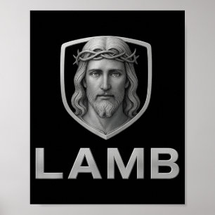 Jesus As The Lamb Iconic Christian Image  Poster