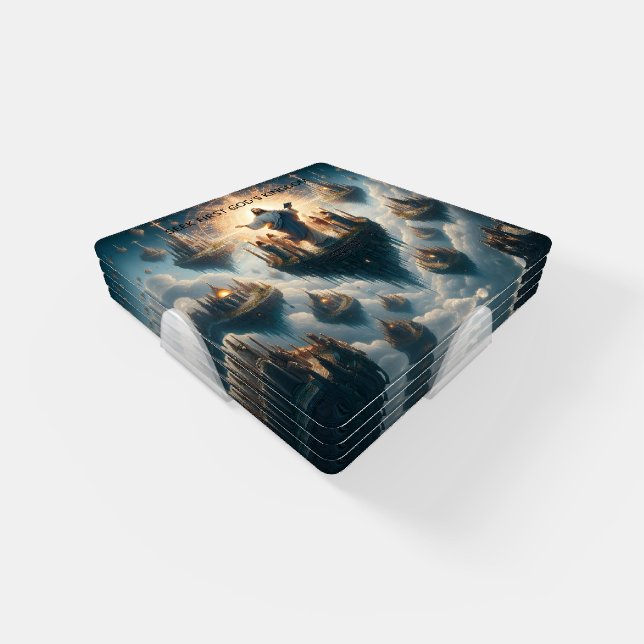 Jesus Ascends: Floating Island Coaster Set (Set)