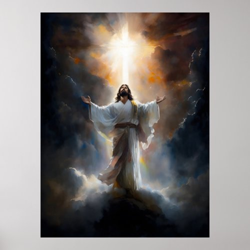 Jesus Ascends To Heaven Poster