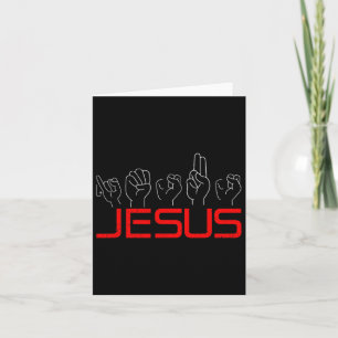 Jesus Asl American Sign Language Christian Deaf Aw Card