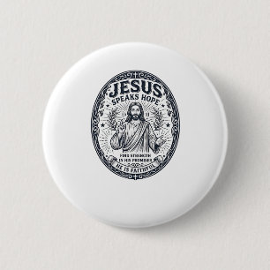 Jesus ASL Deaf Community Inclusion Shirt Christian Button