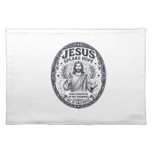 Jesus ASL Deaf Community Inclusion Shirt Christian Cloth Placemat