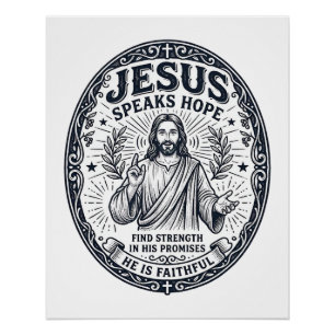 Jesus ASL Deaf Community Inclusion Shirt Christian Poster
