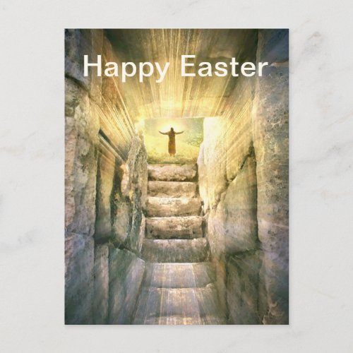 Jesus at Empty Tomb Easter Resurrection Holiday Postcard