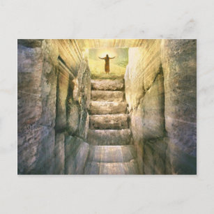 Jesus at Empty Tomb Easter Resurrection Holiday Postcard