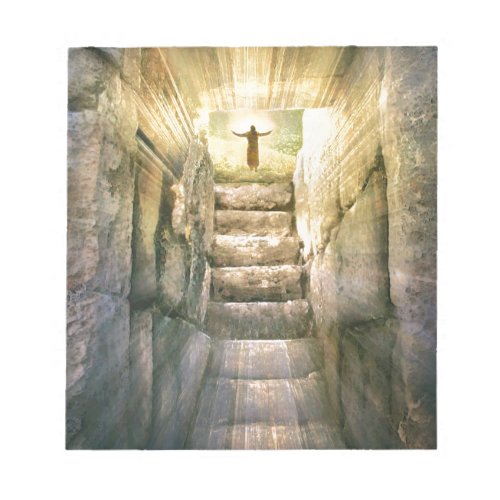 Jesus at Empty Tomb Easter Resurrection Notepad