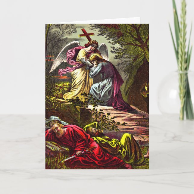 Jesus at Gethsemane Greeting card (Front)