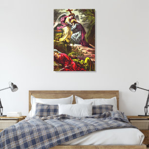 Jesus at Gethsemane  Wrapped Canvas Print