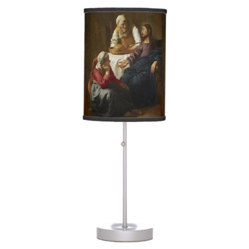 Jesus at Mary and Marthas Home Table Lamp