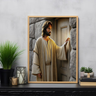 Jesus at Sunrise Antique Door Poster