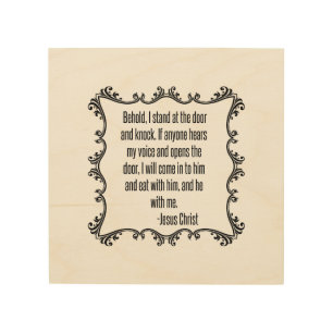Jesus at the door wood wall art