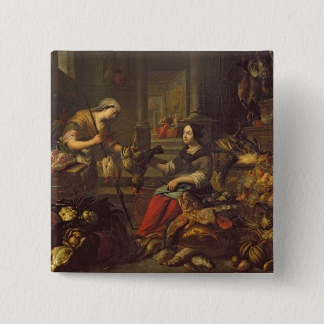 Jesus at the Home of Martha and Mary 2 Pinback Button (Front)