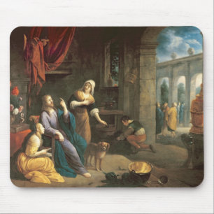 Jesus at the Home of Martha and Mary Mouse Pad