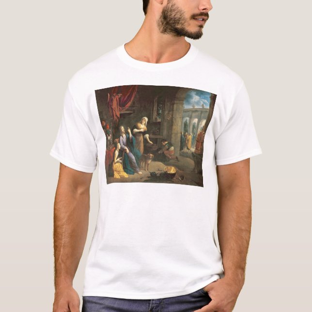 Jesus at the Home of Martha and Mary T-Shirt (Front)