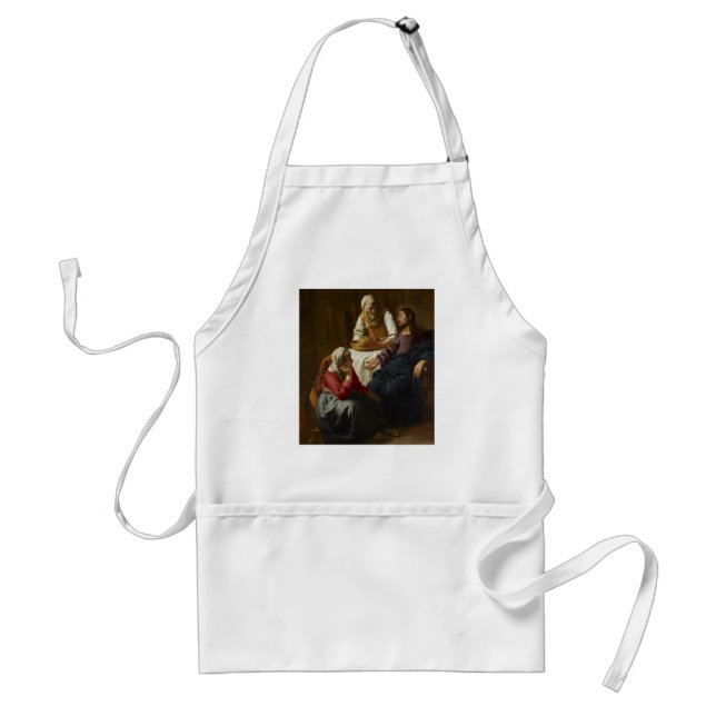 Jesus at the Home of Mary and Martha Adult Apron (Front)