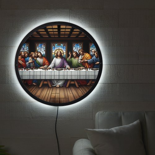 Jesus At The Last Supper LED Sign