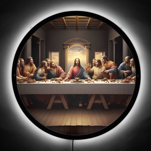 Jesus At The Last Supper LED Sign