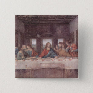Jesus at The Last Supper, Leonardo da Vinci Button
