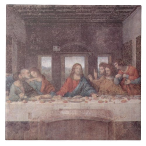 Jesus at The Last Supper Leonardo da Vinci Ceramic Tile