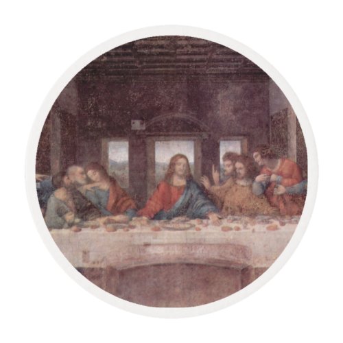 Jesus at The Last Supper Leonardo da Vinci Edible Frosting Rounds