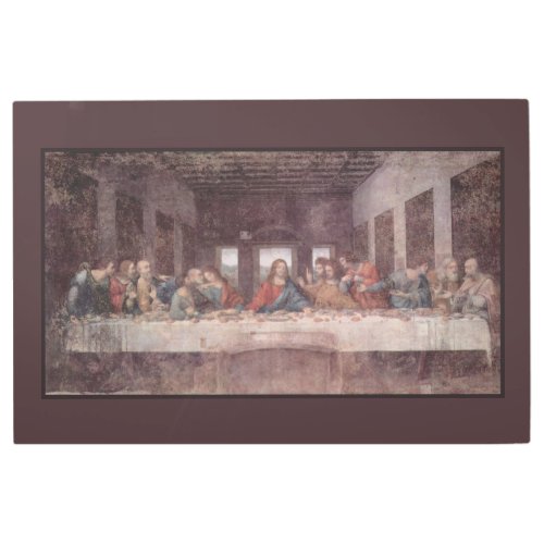 Jesus at The Last Supper Leonardo da Vinci Metal Print