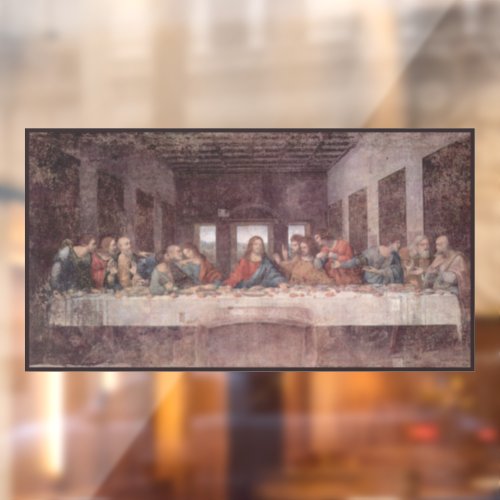 Jesus at The Last Supper Leonardo da Vinci Window Cling