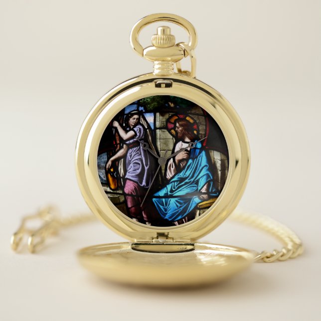 Jesus at the well pocket watch (Inside)