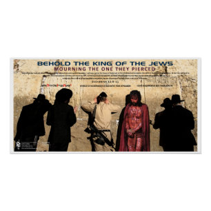 Jesus at the Western Wall Poster