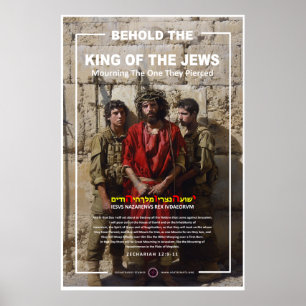 Jesus at the Western Wall Poster