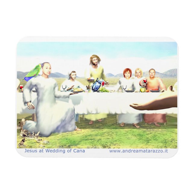 Jesus at Wedding of Cana   Magnet (Horizontal)
