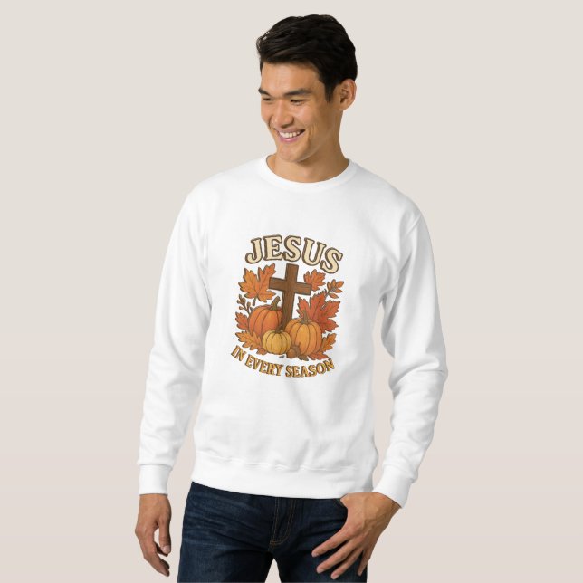 Jesus - Autumn - Christian Sweatshirt (Front Full)