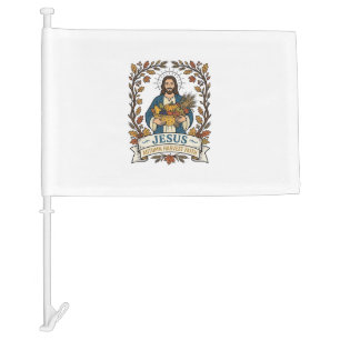 Jesus Autumn Harvest Faith Jesus Autumn Harvest Ch Car Flag