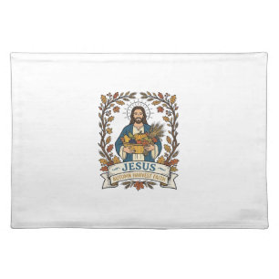 Jesus Autumn Harvest Faith Jesus Autumn Harvest Ch Cloth Placemat