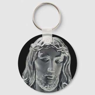 Jesus B&W Image Keychain