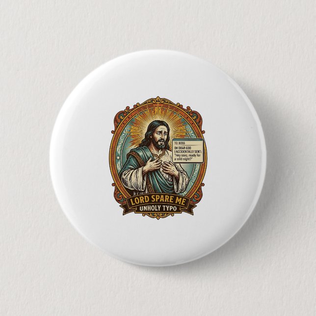 Jesus Bad Autocorrect Message Boss Embarrassing Wo Button (Front)