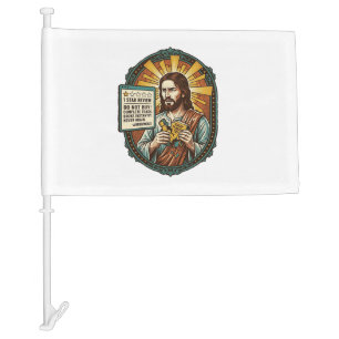 Jesus Bad Influencer Product Review Fail Social Me Car Flag